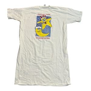 Vintage Sleeping With a Teacher is a Learning Experience Tee Womens One Size